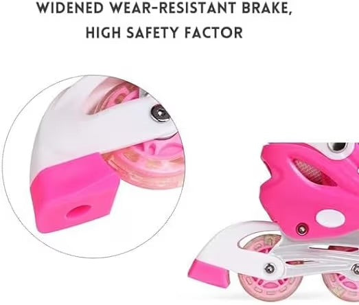 Skating Shoes Inline Skates w/ Light Up Wheels LED Flashing Roller Skates for Kids Boys Girls Adjustable Skating Shoes Comfertable Skate for Outdoor Fun with Roller Skates for 5-16 Yrs Boys and Girls Adjustable Skating Shoes Comfertable Skate for Outdoor