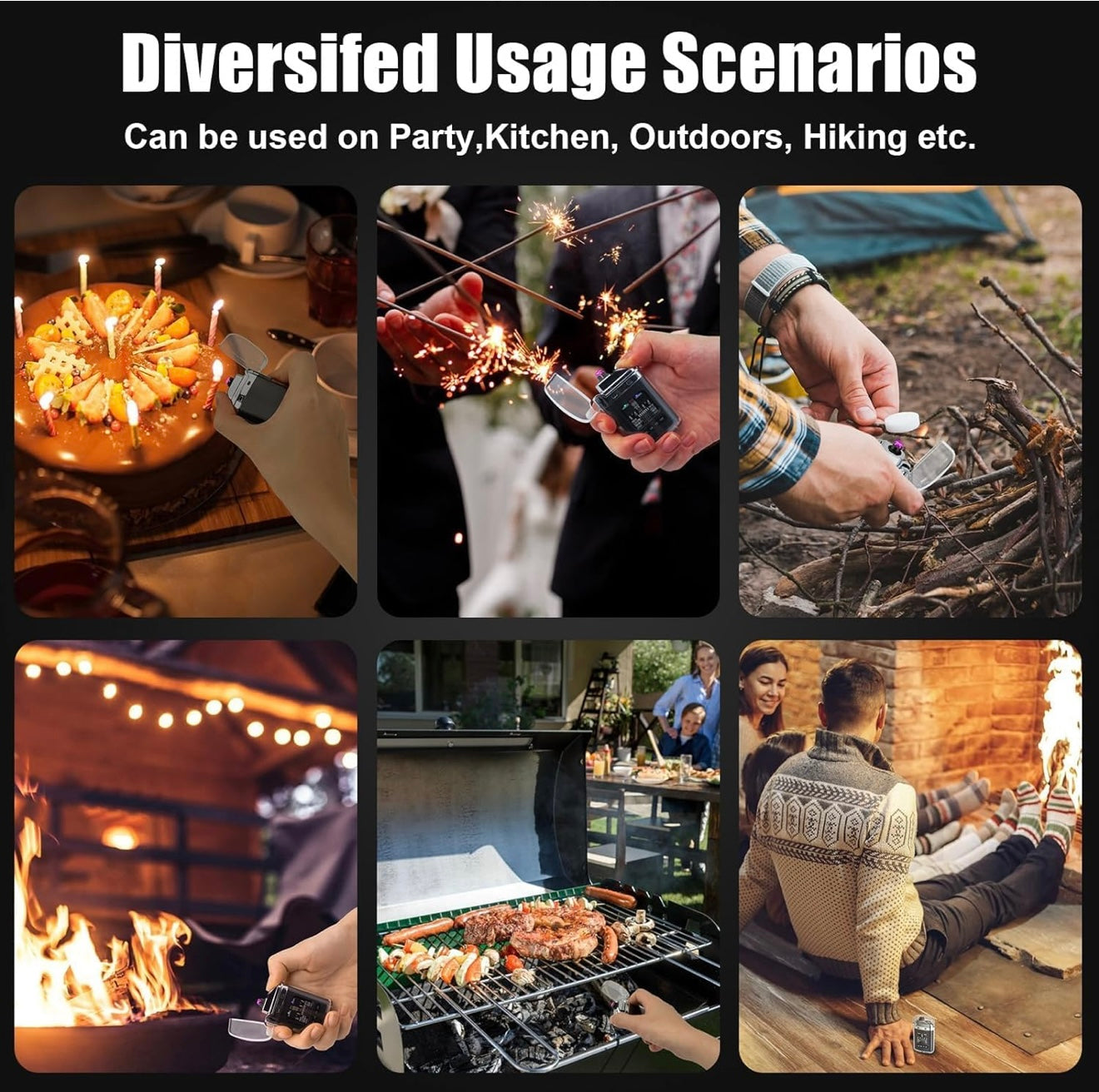 Waterproof USB Rechargeable LED Flashlight Lighter – Transparent Keychain Torch with Plasma Arc, Windproof Flameless Mini Lantern for Outdoor, Camping, Hiking & Survival