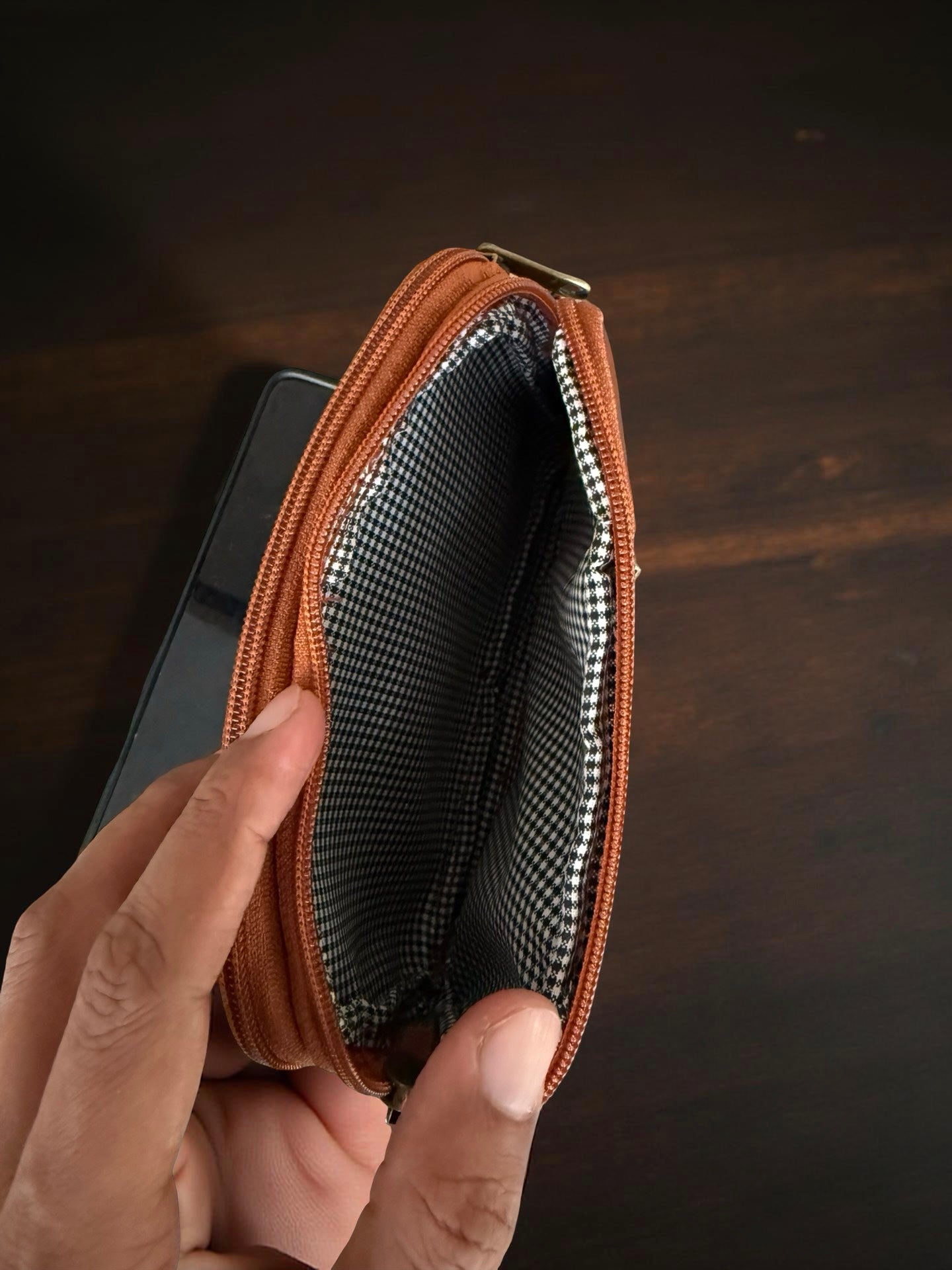 Classic Leather-Finish Belt Pouch