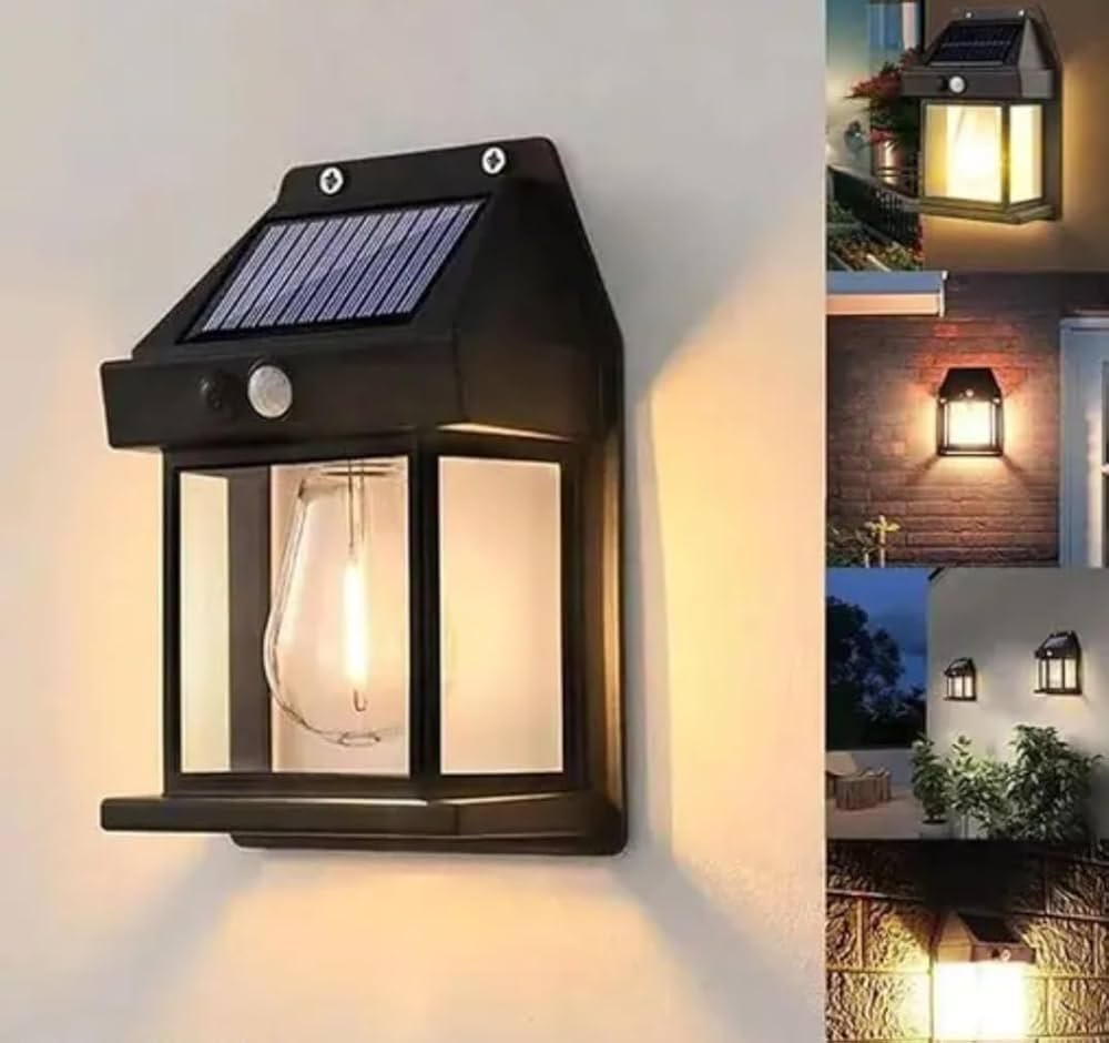 Solar Interaction Wall Lamp | Automatic On/Off Outdoor Light with Motion Sensor | 1200mAh Battery, 120° Sensor, 600LM Brightness | Modern Luxury Design for Villas & Courtyards (1)