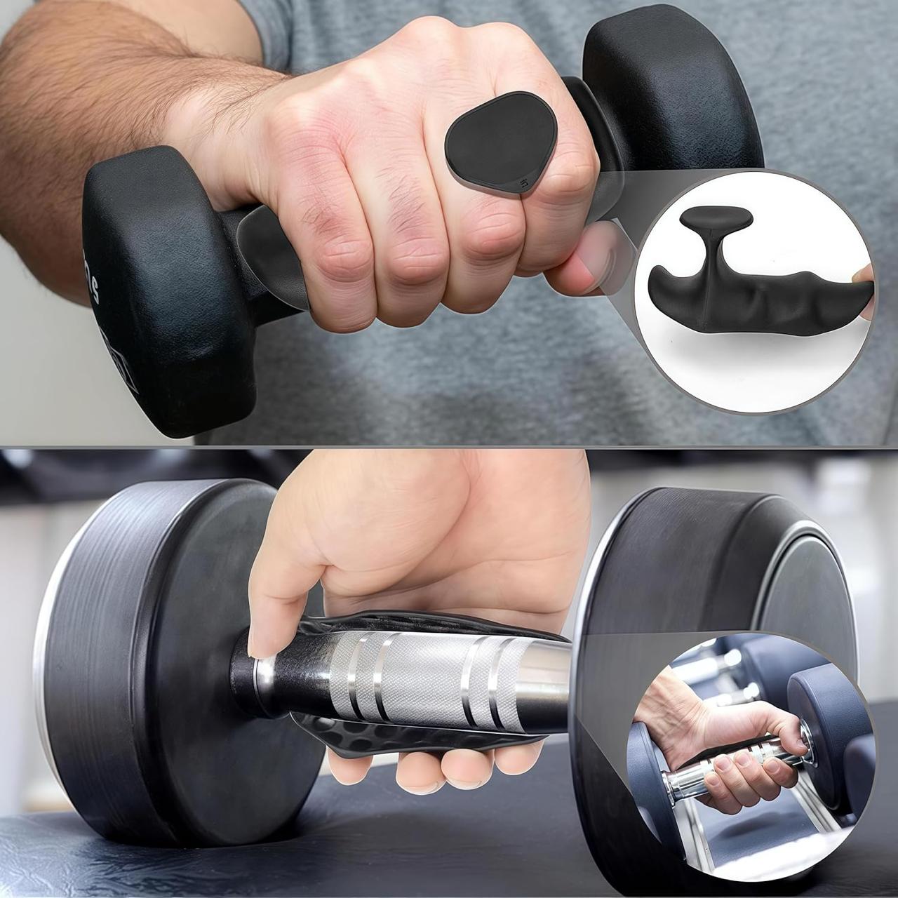 Anti-Slip Workout Grips - Ergonomic Rubber Hand Protector Gloves for Weight Lifting, Pull-Ups, Gym Training and Exercise, for Men and Women