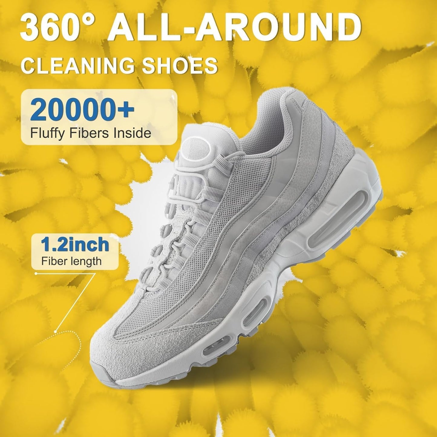 Shoe Bag Washing Machine, Invisible Zipper Side Opening Shoe Washing Bag for Washer and Dryer, Shoe Laundry Bags for Sneakers, Reusable Shoe Cleaning Bag for All Shoe Sizes