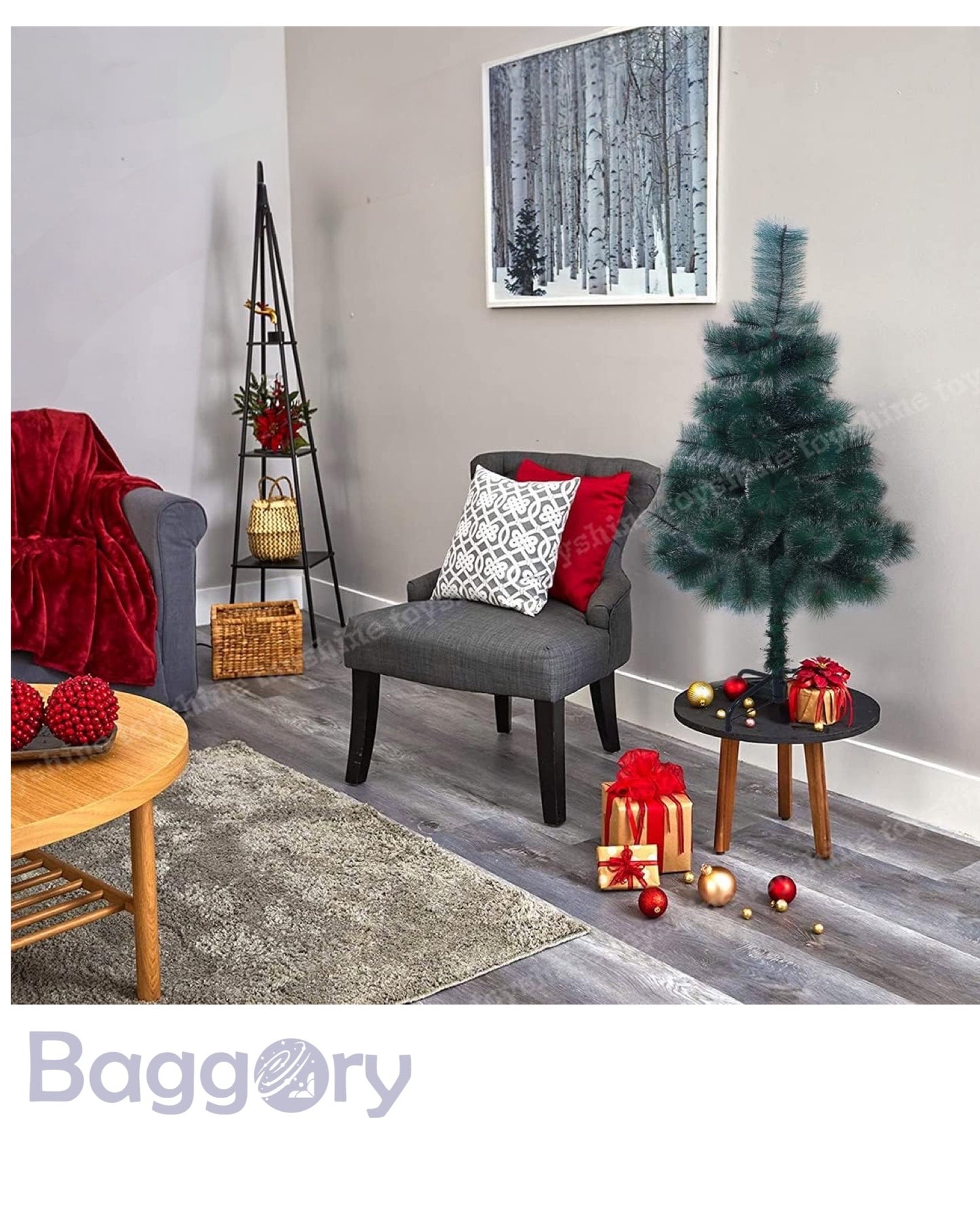 Snow Pine Christmas Tree Celebration Decoration Indoor Outdoor X-mas Santa Claus Tree Heavy with Metal Base 4/5/6 Feet