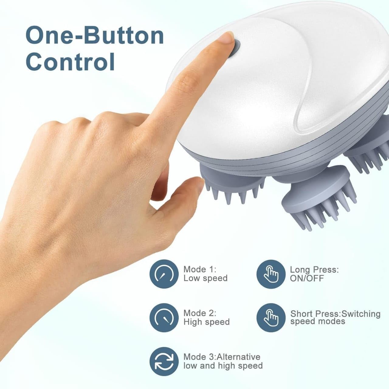 Gadgets World Head Massager, Scalp Massager for Hair Growth, Head Massage with Kneading Technique, Multicolour