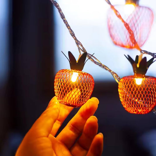 3 Meter 10 LED Apple Metal String Lights – Perfect for Indoor/Outdoor Decoration for Diwali, Christmas, Birthday, Navratri, and Valentine’s Day Gifts