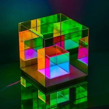 Infinity Cube Lamp | Cube Light | 3D Infinity Cube Lamp | 3D Infinity Cube Light | Table RGB LED Lamp | Table Lamp | 3D Infinity Light | LED Cube Table Lamp | DIY Cube Mirror Lamp