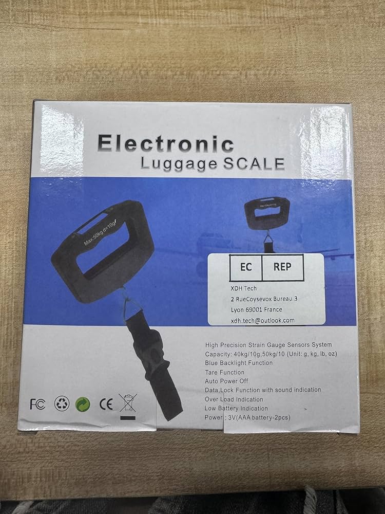 Portable Digital Luggage Scale with 2 AAA Batteries Included