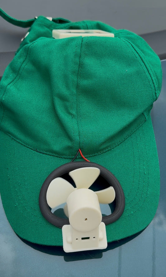 Solar Sun Power Hat Cap Cooling Fan