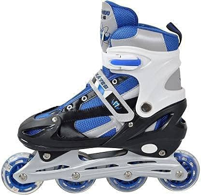 Skating Shoes Inline Skates w/ Light Up Wheels LED Flashing Roller Skates for Kids Boys Girls Adjustable Skating Shoes Comfertable Skate for Outdoor Fun with Roller Skates for 5-16 Yrs Boys and Girls Adjustable Skating Shoes Comfertable Skate for Outdoor