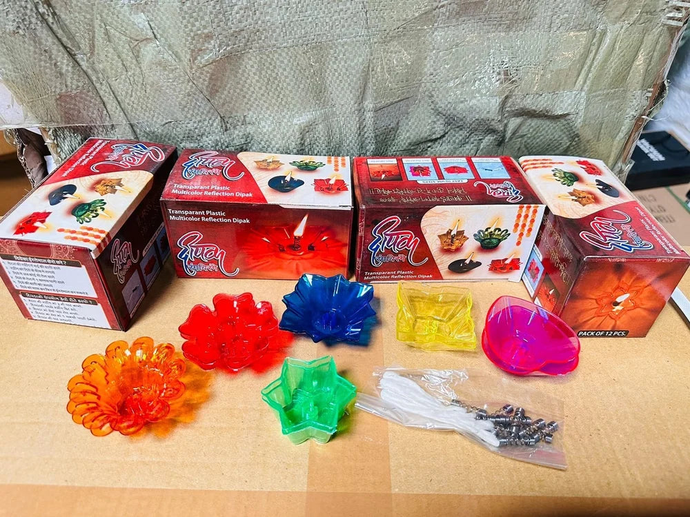 Plastic Festivals 3D Reflection Diya Light